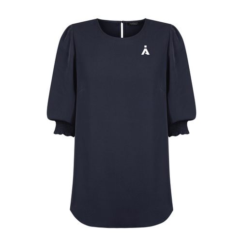 IA - Womens 3/4 Sleeve Shirred Cuff Top Thumbnail