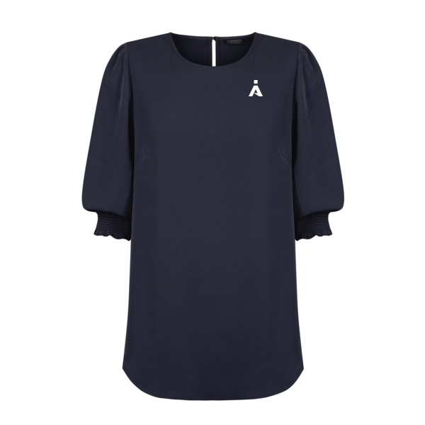 IA - Womens 3/4 Sleeve Shirred Cuff Top Thumbnail