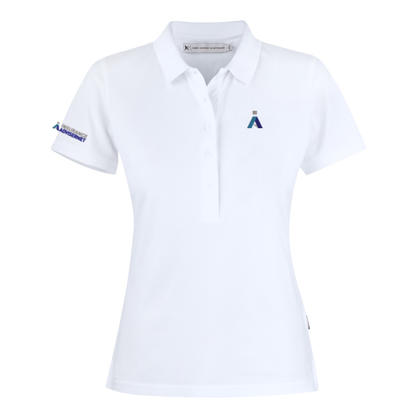 IA - White Women's Premium Cotton Polo Thumbnail