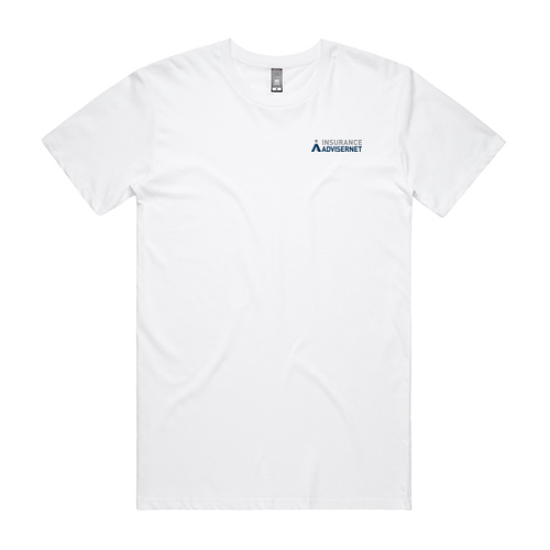 IA - White Men's Staple T with Left Chest Logo Thumbnail