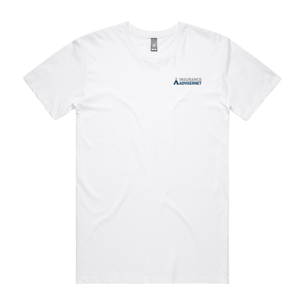 IA - White Men's Staple T with Left Chest Logo Thumbnail