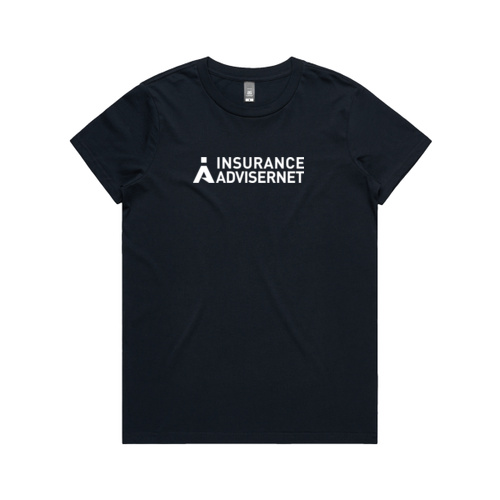 A - Dark Navy Women's Maple T with large Logo Thumbnail