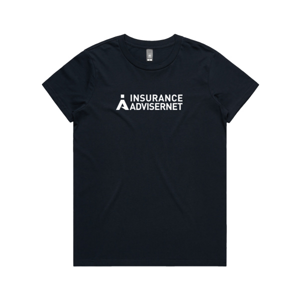 A - Dark Navy Women's Maple T with large Logo Thumbnail