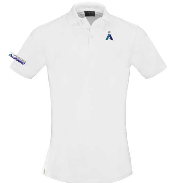 IA - Men's White Performance Eco Polo Thumbnail