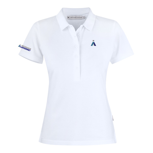 IA - Women's White  Premium Cotton Polo Thumbnail